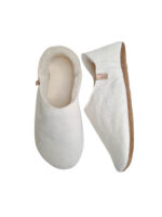 Babouche white sheepskin slippers - Image 2
