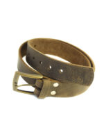Belt - dark brown leather - Image 4