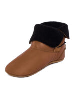 Booties leather slippers brown - Image 2