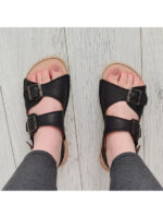 Double buckle sandals black - Image 4