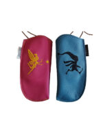 Embroidered glasses case 20 colors of leather