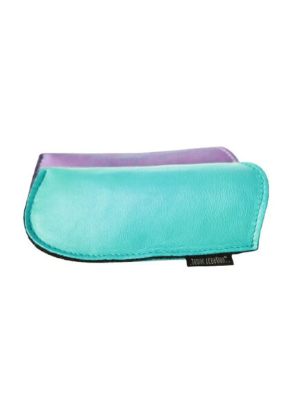 Glasses case 20 colors leather and fleece