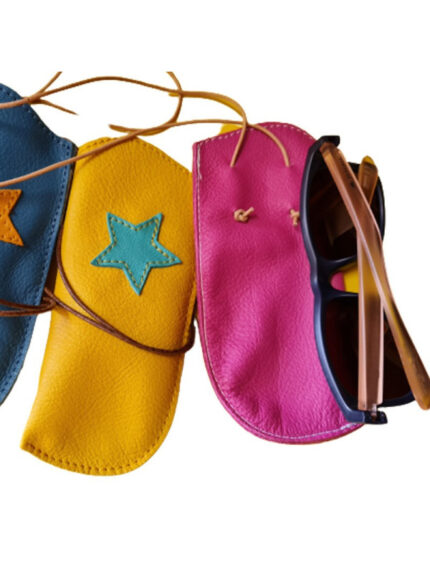 Glasses case with pattern 20 leather colors