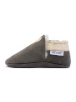 Gray woolen slippers, beige heart - Image 6