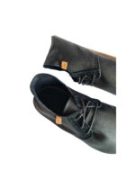 lace up slippers black leather - Image 3