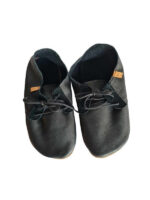 lace up slippers black leather - Image 5