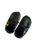 lace up slippers black leather - Image 6