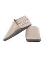 Soft leather slippers - cream