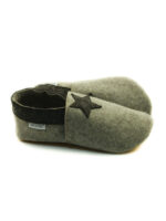 Merino felt slippers - star - light grey - Image 2