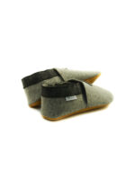 Merino felt slippers - star - light grey