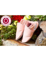 Organic leather slippers -  baby rosa
