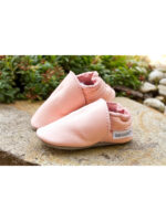 Organic leather slippers -  baby rosa - Image 3