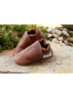 size 34 Organic leather slippers brown - Image 2