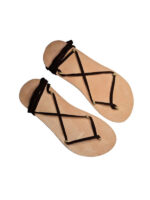 Rubber sole 2 mm Minimalist sandals Huarache beige laces - Image 10