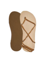Rubber sole 2 mm Minimalist sandals Huarache beige laces - Image 3