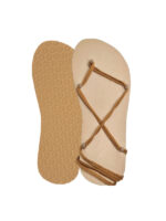 Rubber sole 4mm Minimalist sandals huarache beige laces - Image 7