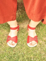size 37, 39 Sandals Boho leather red santa - Image 4
