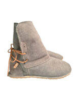 Sheepskin boots slippers light gray - Image 5