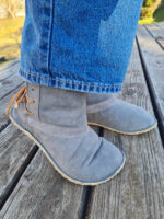 Sheepskin boots slippers light gray - Image 7