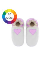 Sheepskin slippers colorful heart - Image 14