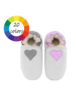 Sheepskin slippers colorful heart - Image 4