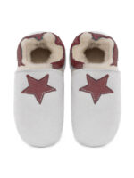 Sheepskin slippers colorful star