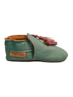 size 22 vegan slippers pastel green with pompoms - Image 9