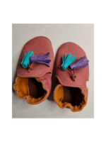size 22  vegan slippers pink with pompoms - Image 10