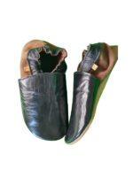 size 36 Soft leather slippers - black and brown - Image 4