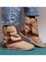 size 37-38 brown Sheepskin boots slippers - Image 2