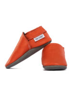 Soft leather slippers - coral - Image 3