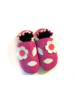 Soft slippers - flower - fuxia - Image 3