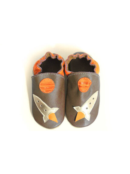 Soft slippers - rocket - fog