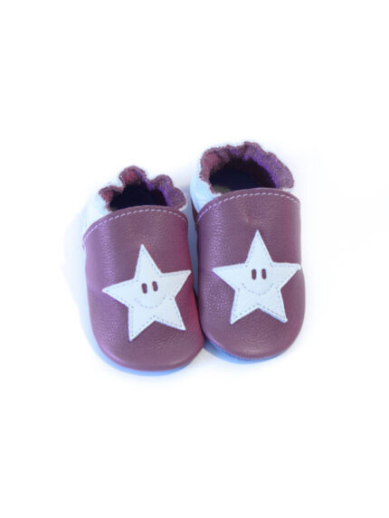Soft slippers - star smile - fog