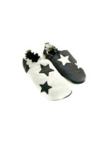 Soft slippers - stars - nero bianco