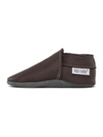 Soft leather slippers - taupe - Image 2