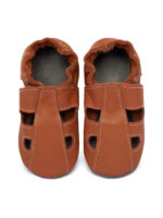 Summer leather slippers - brandy - Image 4