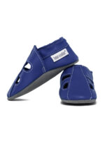 Summer leather slippers - denim - Image 3