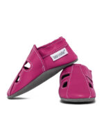 Summer leather slippers - fuxia - Image 2