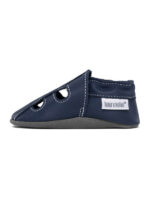 Summer leather slippers - blu marino - Image 5