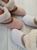 White Sheepskin boots slippers - Image 13