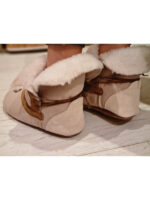 White Sheepskin boots slippers - Image 11