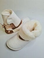 white Sheepskin boots slippers - Image 13