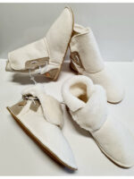 white Sheepskin boots slippers - Image 15