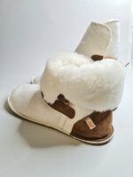 white Sheepskin boots slippers - Image 2